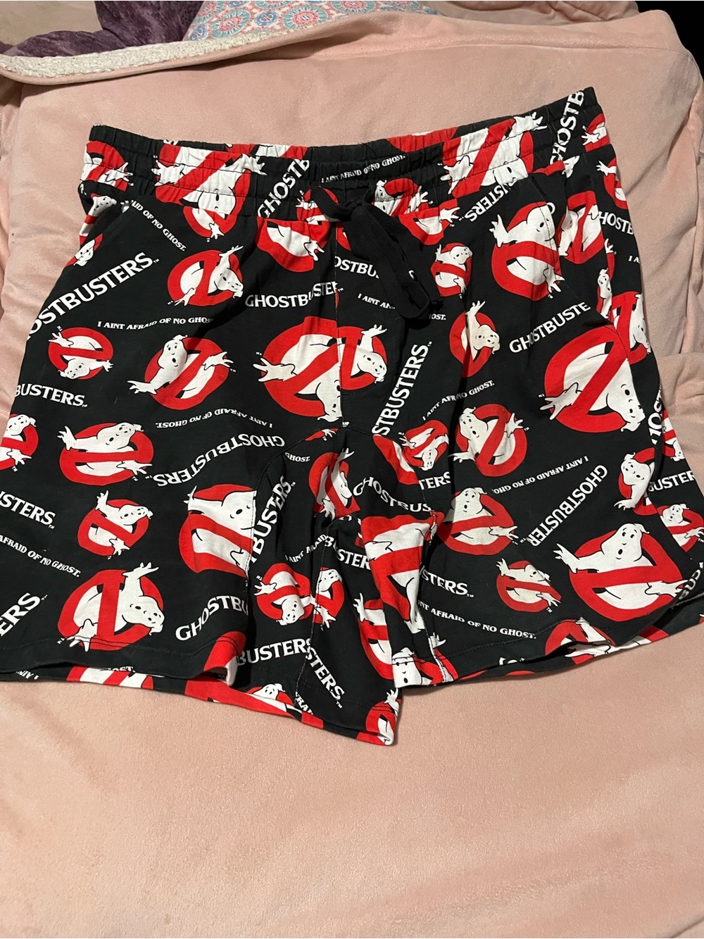 Ghostbusters FOR men’s Black and Red Graphic Pijamas Shorts UNISEX